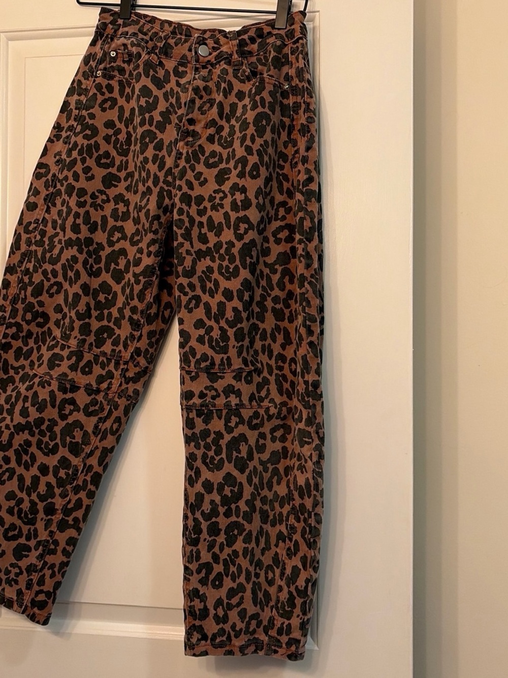 So Me Brown and Black Leopard Print High-Rise Jeans
